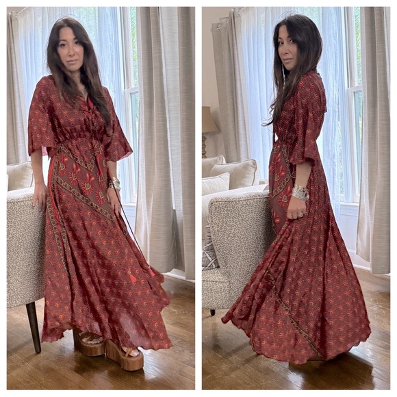 ShopEvelynne Dresses & Skirts - 10 Beautiful Silk Blend One of a Kind Sleeveless Maxi Dress